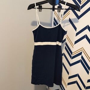 Brandy Melville Navy and White Mini Dress